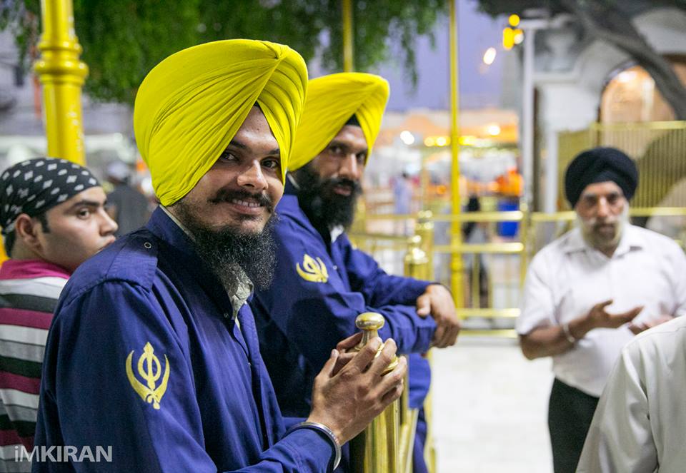 The front gate guards and volunteers, handling the entrance into the golden temple