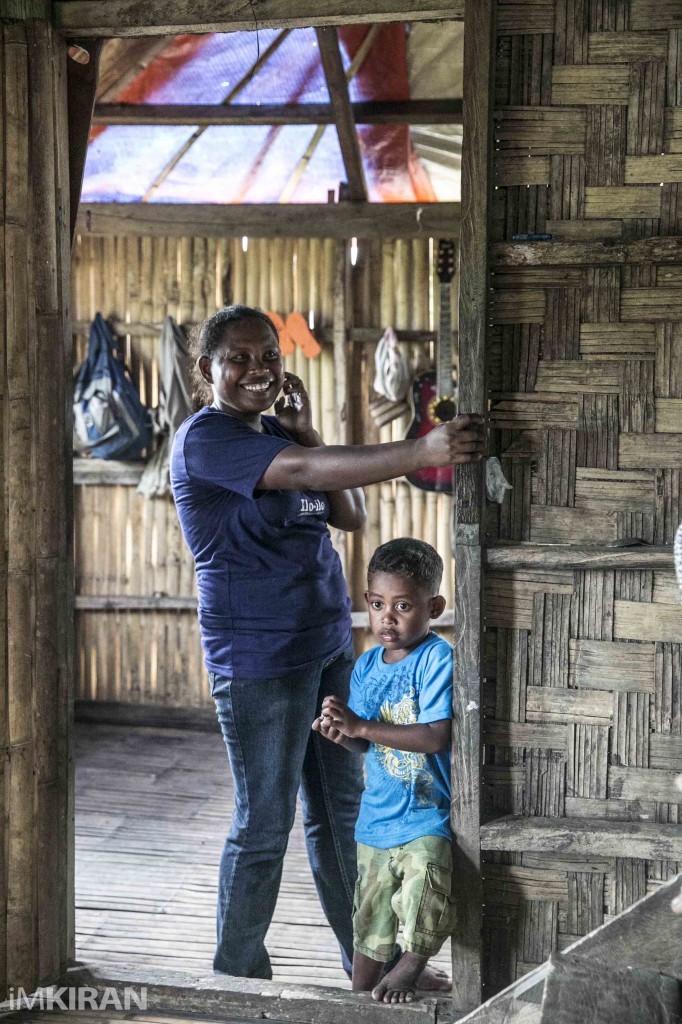 Nema and her son, getting some coffee prepared in their kitchen area. Coffee seem to be a popular beverage here.