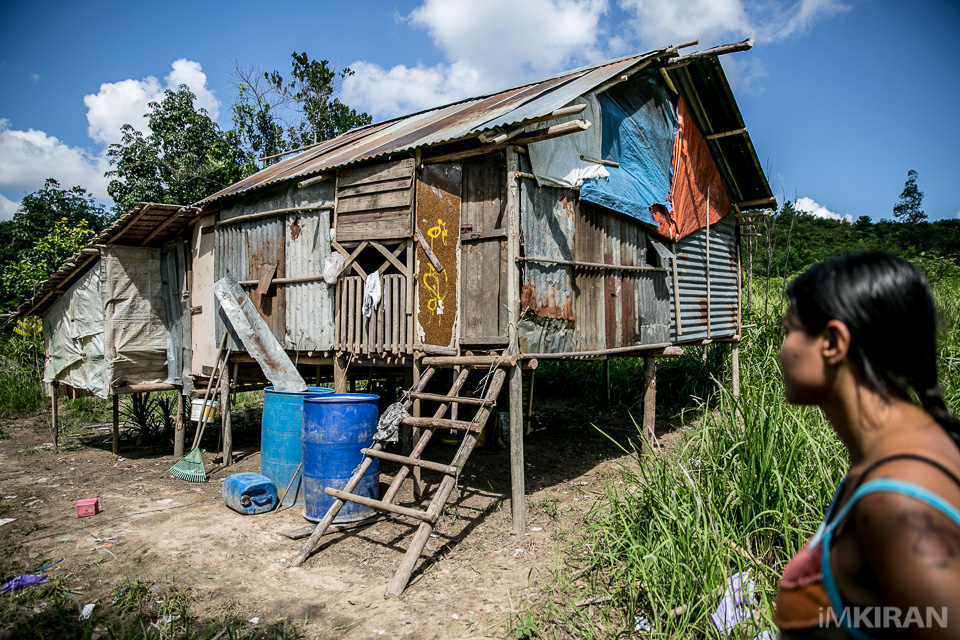 The current living shelters for the orang asli here. - Jakun Tribe, Pahang
