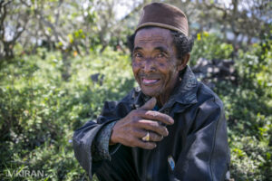Man In Mount Kelud Cemetery