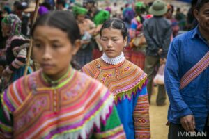 Riding to Can Cau Market, Bac Ha, Vietnam
